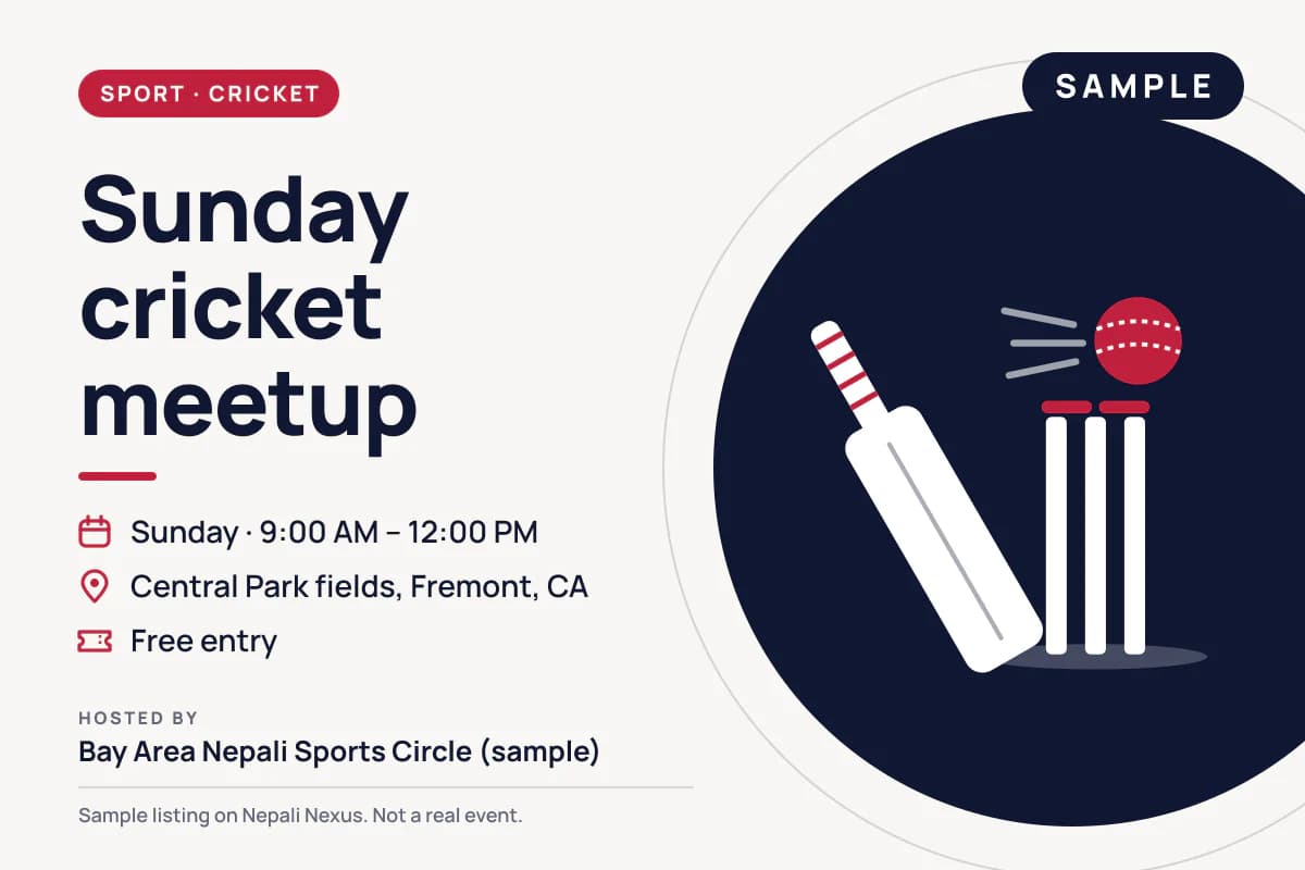 Sunday cricket meetup