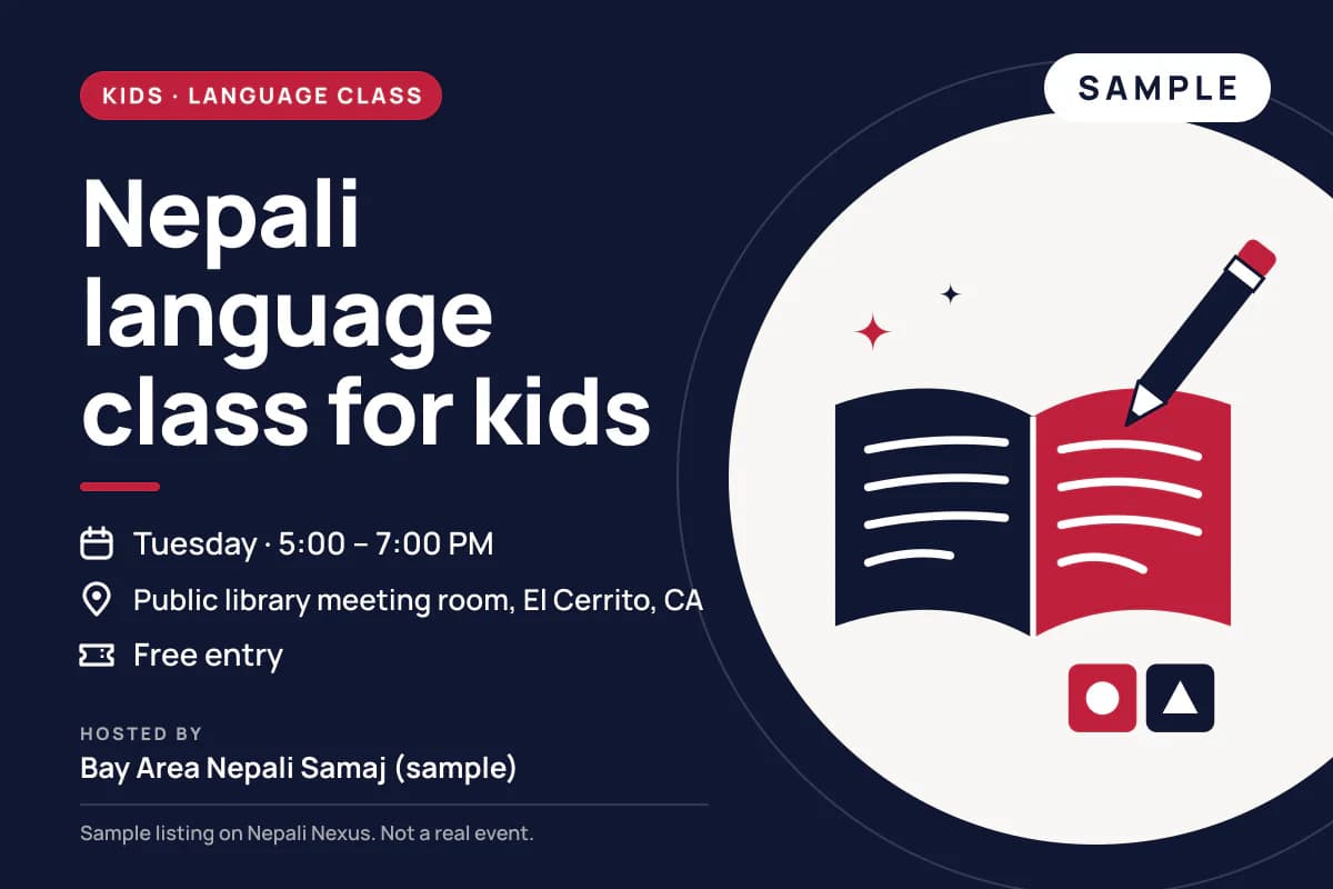 Nepali language class for kids